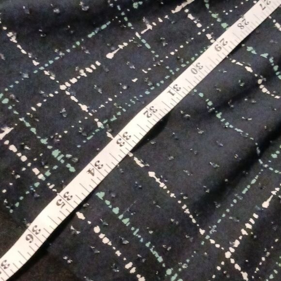 NEW Apt. 9 Navy Blue Textured Sleeveless‎ Plaid Romper Elastic Tie Waist Size XL - Picture 15 of 15